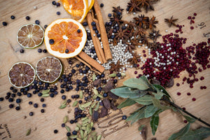 Botanicals that go into Blackwattle Gin in the distilling process.