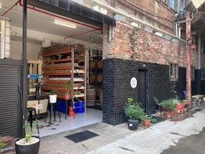 Now Open - outside Blackwattle Distillery in Sydney's Inner West